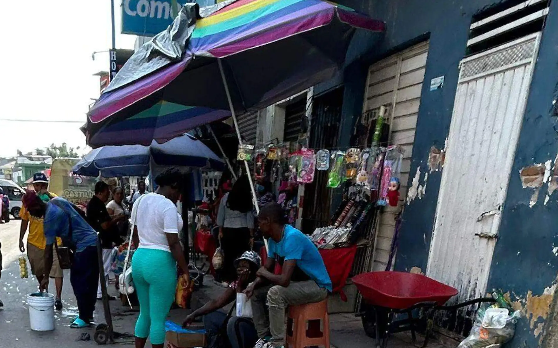 vendedores ambulantes en el centro de Tapacachula